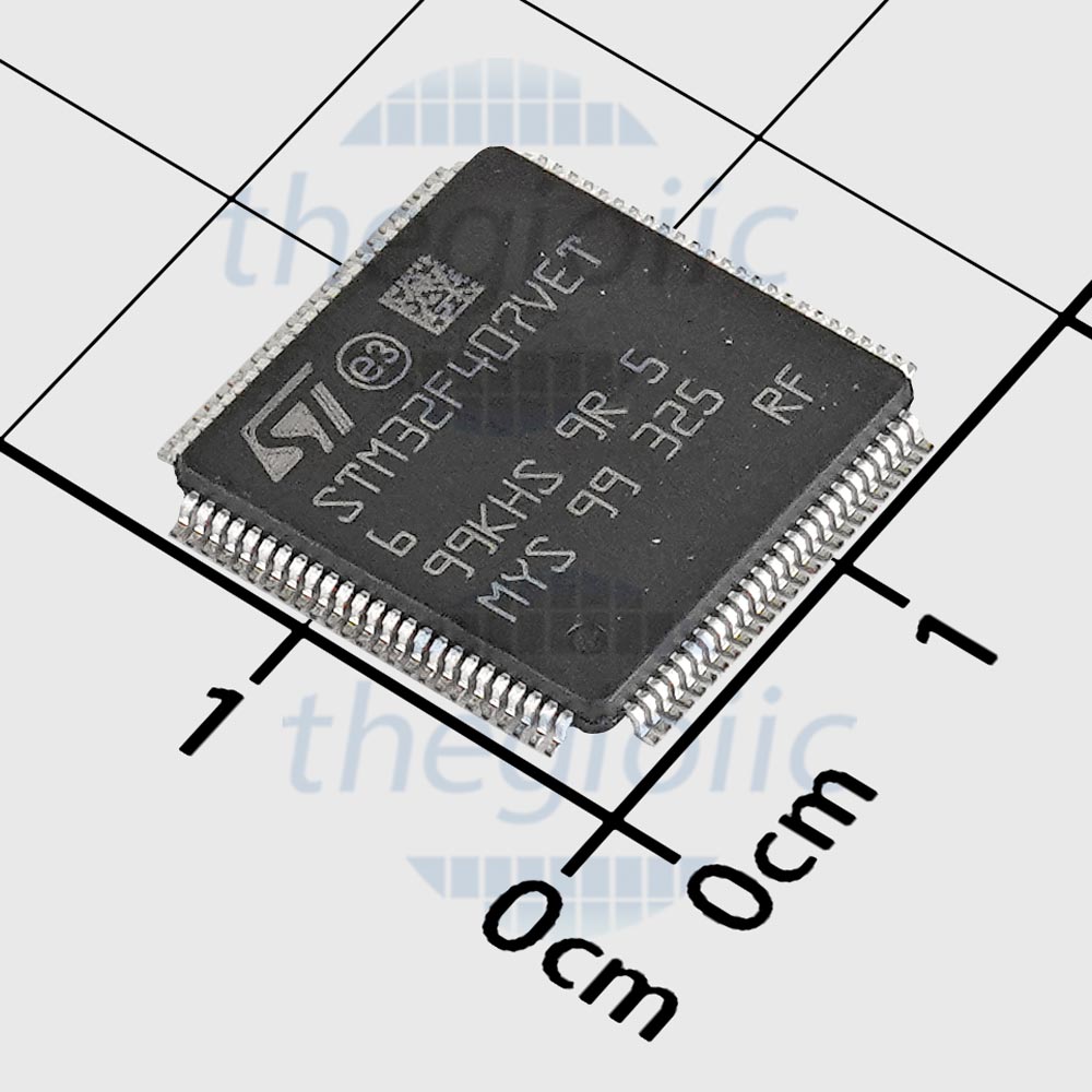 STM32F407VET6, 32-Bit ARM Cortex M4 Microcontroller, 168MHz, 512KB FLASH, 100-LQFP