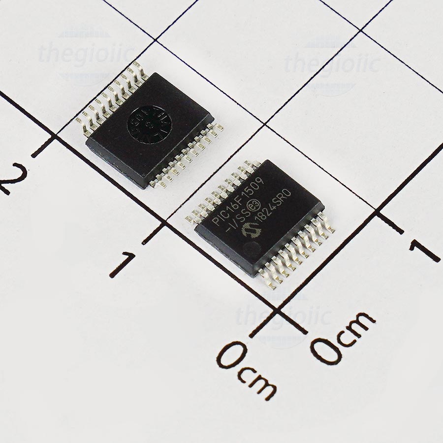 PIC16F1509-I/SS, 8-Bit PIC Microcontroller, 20MHz, 14KB FLASH, 20-SSOP