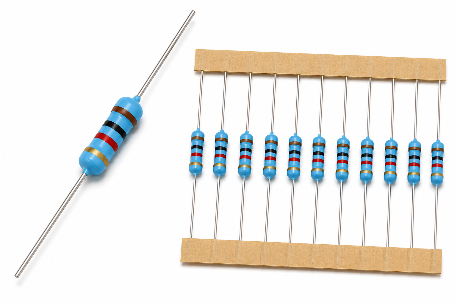 Điện Trở 1 KOhm 1/4W 5% 4 Vòng Màu